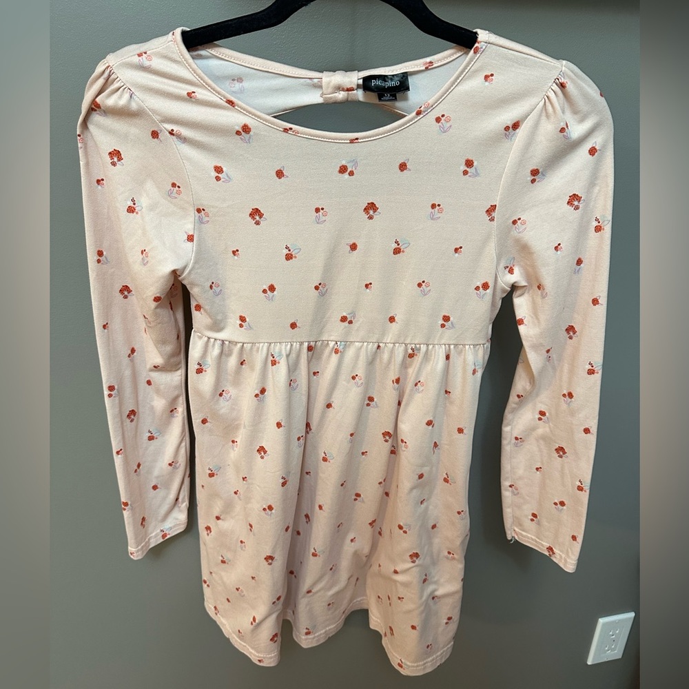 PICAPINO | Girls Size 12 Pink Rose Dress